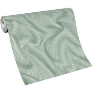 Bricoflor - Papier peint baroque gris & blanc Tapisserie baroque grise chambre adulte & salon Papier peint damass&eacute; intiss&eacute; couloir & salon