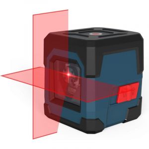 Niveau Laser, 15M ± 0,2 mm/m Laser Croix Autonivelant, 1m Antichoc Tourner Ligne Laser Rouge Horizontal et Verticale, IP54 Étanche à L'eau et