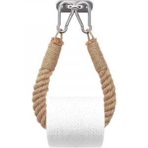 Porte-Papier Toilette, Porte-Serviette en Corde de Chanvre pour Salle de Bain et Cuisine Porte-Papier Salle de Bain Support de Rouleau de Serviette