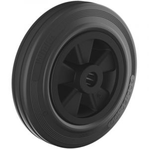 2gt Roues Et Roulettes - Roue caoutchouc noir diamètre 200 x 50 alésage 25 longueur de moyeu 60 mm roulement à rouleaux