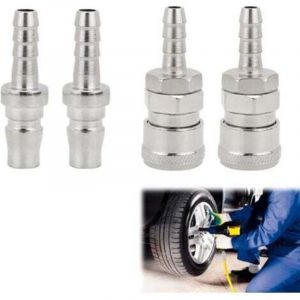 4Pcs Raccord Rapide Air Comprim&eacute;,Pneumatique d'Air Kit Compresseur,Embout Pneumatique Embout,8mm Raccord Rapide Pneumatique Coupleur,Tuyau Air