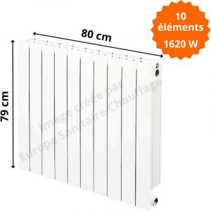 Global Radiatori - Radiateur aluminium horizontal H.79 x 80 cm vip 700 Deville 1620 w