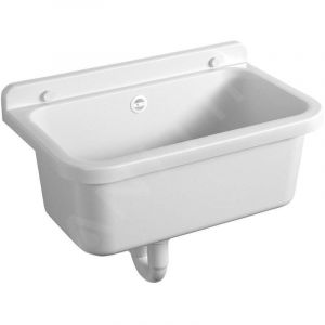 Aqualine - C&eacute;ramique - Vidoir suspendu 55x34 cm, plastique/blanc PI5055