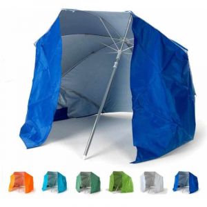 Parasol de plage portable moto pliable l&eacute;ger tente 200 cm Piuma - Bleu