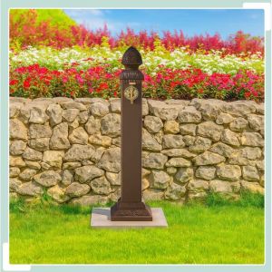 Fontaine de jardin en metal antique avec robinet 81 cm