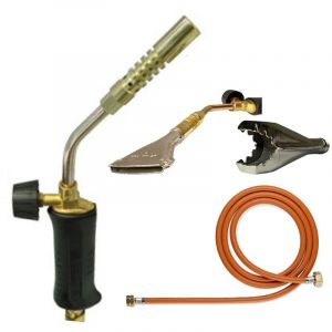 Kemper &ndash; Chalumeau soudeur &agrave; flamme bi-gaz &ndash; Br&ucirc;leurs interchangeables &Oslash;17 mm, plat et en U &ndash; Temp&eacute;rature jusqu'&agrave; 1900&deg;C &ndash; 1217TKITSLM