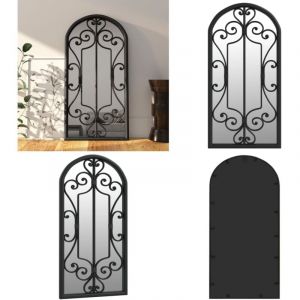 Miroir Noir 70x30 cm Fer pour utilisation à l'intérieur - Miroir Mural - Miroir Décoration - Miroir Design - Miroir Industriel - Miroir Vintage