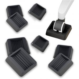 Patins de meubles en caoutchouc antid&eacute;rapant : 8 pi&egrave;ces patins &agrave; roulettes pour fauteuil roulant de bureau et roues antid&eacute;rapantes pour tous les sols