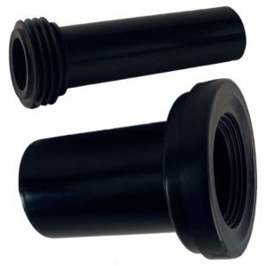 Rwoythk &ndash; Tuyau d'&eacute;vacuation WC 180 mm &ndash; Raccord en PVC et caoutchouc &ndash; Pour toilettes suspendues et siphons au sol &ndash; Joints en caoutchouc inclus