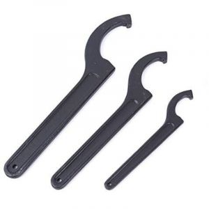 1x Cl&eacute; &agrave; crochet r&eacute;glable 85-105mm, cl&eacute;s &agrave; ergot, cl&eacute; tricoise universelle, pour la fixation ou le d&eacute;montage des &eacute;crous ronds et des couvercles de