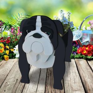 Pot de Fleur de Chien Mignon, Bac &agrave; Plantes Forme d'animal PVC, Jardiniere Exterieur Grande Taille, Pot de Fleurs D&eacute;coratif avec Canaux de drainage,