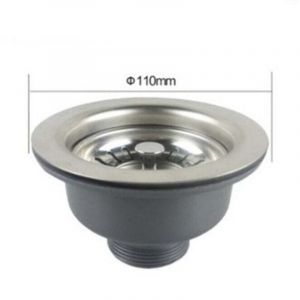 Bonde d'&eacute;vier en Acier Inoxydable 304 - Bonde &agrave; Panier de vidange - 1 1/2", &Oslash; 114 mm/&Oslash; 110 mm/&Oslash; 85 mm (diam&egrave;tre 110 mm)