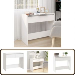 Vidaxl - Table console Blanc 89x41x76,5 cm Acier - Table Basse - Meuble Entrée - Table D'appoint - Table Console Blanche - Rangement Intérieur