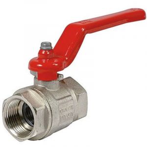 Itap - Vanne boisseau sph&eacute;rique - Laiton - f/f - Poign&eacute;e plate rouge 12X17 - PN50