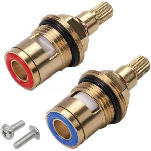 Cartouche c&eacute;ramique 1/2" avec t&ecirc;te &agrave; disque en c&eacute;ramique, robinet mitigeur, cartouche c&eacute;ramique universelle en laiton pour cuisine (eau chaude et