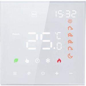 SNQ - Thermostat intelligent, 3A Thermostat programmable numérique à écran tactile lcd pour chauffage au sol, Thermostat intelligent numérique mural