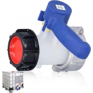 KZQ - Vanne de remplacement pour réservoir ibc, filetage grossier DN50 75 mm, adaptateur de réservoir d'eau en abs et alliage d'aluminium, pour