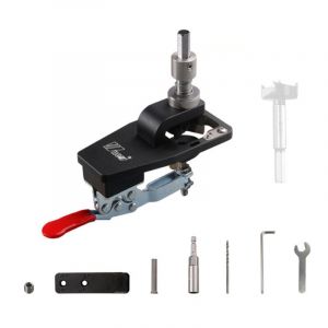 Outil de perçage de charnières 35mm, Perceuse pour trou de charnière, Guide de perçage pour menuiserie avec accessoire, Ouvreur de trou métallique