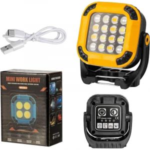 Lampe LED rechargeable universelle avec t&eacute;l&eacute;commande &ndash; Lampe d'&eacute;tabli Lampe d'atelier multifonction Outil de s&eacute;curit&eacute; portable