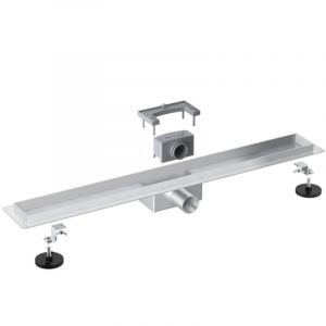 Fortifura Galeria Caniveau de douche 200cm sans grille avec bride de sol Inox