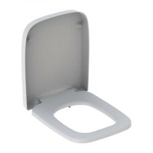Geberit - Abattant wc Renova Plan rectangulaire, fermeture ralentie, fixation par le haut, Blanc
