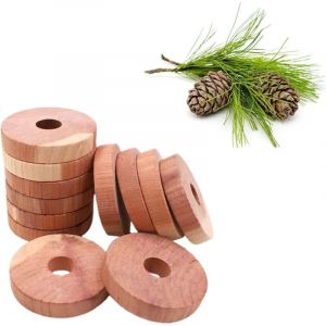 10 Anneaux de C&egrave;dre, Bois de C&egrave;dre, Bois de c&egrave;dre Anti-Mites, Anti Mites Bois de C&egrave;dre, Anti Mites V&ecirc;tements, pour Les Armoires, Les Tiroirs - Lntyq