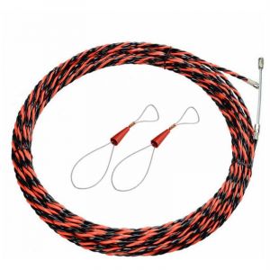 Aiguille Electricien 50M Tire Fil Electrique 5mm Diamètre Aiguille Tire Fil, rétractable d'installation pour tire Cable et rallonge en acier spiralé