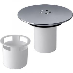 Bonde Douche 90 mm/115mm Bonde de Douche, Siphon Douche, Capot Bonde Douche Interchangeable Chrom&eacute;, Remplacement de Couvercle de Siphon Douche pour