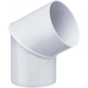 Coude de tuyau de pluie 60 degr&eacute;s pour tuyau de descente, raccord en pvc pour accessoires de goutti&egrave;re, montage simple, Made in Germany - 100mm Blanc