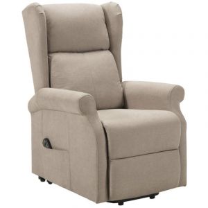 Fauteuil de relaxation et releveur électrique 2 moteurs tissu Agora-Beige