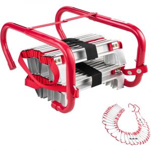 Mophorn &Eacute;chelle de corde 15,2 m, &eacute;chelle de secours incendie r&eacute;tractable pour 5 &agrave; 6 &eacute;tages, capacit&eacute; de charge de 453,6 kg, sangles de s&eacute;curit&eacute; en