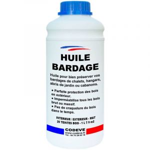 Cod&egrave;ve Bois - Huile Bardage - 1 l - Codeve Bois - Pin or&eacute;gon - Pour La Protection De Votre Bardage En Pin, Sapin, &eacute;pic&eacute;a Ou Douglas.