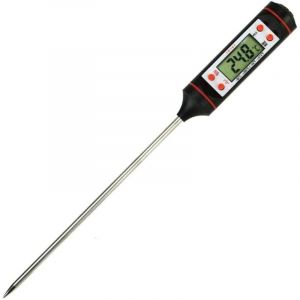 Thermom&egrave;tre de cuisson,thermom&egrave;tre de cuisine,thermom&egrave;tre &agrave; viande,lecture instantan&eacute;e,sonde extra longue avec bouton&deg;C/&deg;F, longueur de la sonde 50 cm