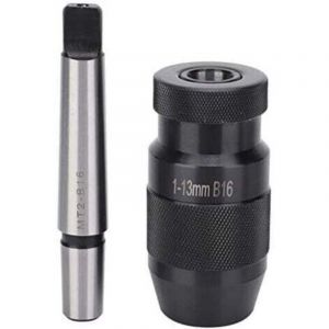 Mandrin de percage sans Cl&eacute;, Mandrin de Per&ccedil;age &agrave; D&eacute;gagement Rapide Mandrin Conique Morse MT2-B16 pour Perceuses &agrave; Colonne Faiseuses et Tours, 1‑13 mm
