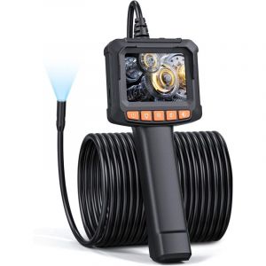 Camera Endoscopique,Endoscope Camera IP67 avec 8 led Réglables, Endoscope Camera à Étanche ips de 2,4 Pouces, 1080P hd Câble Semi-Rigide de 10M, avec