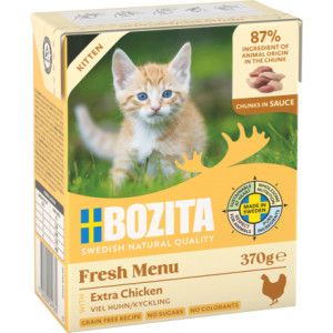 Bozita Kitten morceaux de poulet en sauce p&acirc;t&eacute;e pour chaton 6 x 370 g