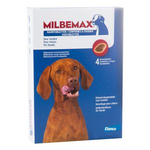 Milbemax Vermifuge &agrave; croquer pour chien plus de 5 kg 8 comprim&eacute;s