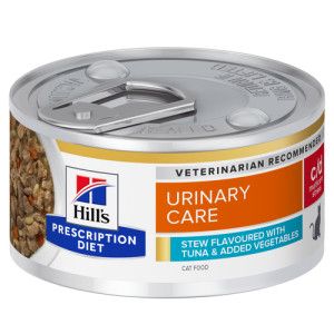 Hill's Prescription Diet C/D Multicare Stress Urinary Care mijot&eacute; au go&ucirc;t de thon & l&eacute;gumes pour chat (bo&icirc;te) 4 lots (96 x 82 g)