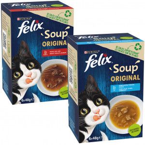 Felix Soup Original Combipack pour chat 2 lots de vari&eacute;t&eacute;es (8 bo&icirc;tes)