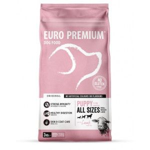 Euro Premium Puppy à l'agneau et au riz pour chiot 12 kg