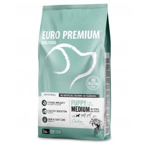 Euro Premium Puppy Medium au poulet et riz pour chiot 2 x 3 kg