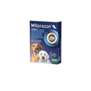 Milprazon Vermifuge mâchable pour chiot et petit chien (2,5 mg / 25 mg) 8 comprimés