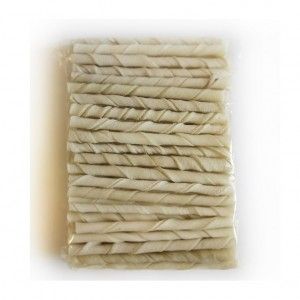 Bâtonnets roulés à mâcher blanc pour chien (100 pcs) 500 g