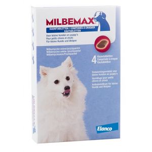 Milbemax Vermifuge &Agrave; Croquer Small pour chien et chiot 8 comprim&eacute;s