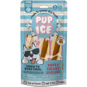 Pup Ice Twist Lollies au beurre de cacahuète glaces pour chien M Par emballage (3 pièces)