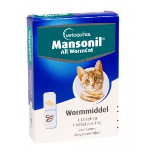 Mansonil All Worm Cat pour chat 4 comprimés