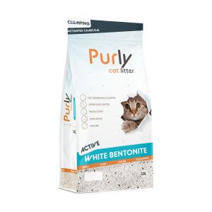 Purly Clumping  White liti&egrave;re de bentonite pour chat - Active 2 x 10 litres