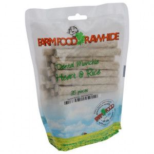 Farm Food Rawhide Dental Munchie Coeur - 35 pièces 5 Sacs