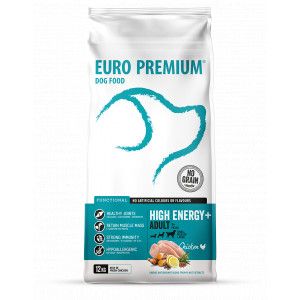 Euro Premium Grainfree Adult High Energy+ au poulet & aux pommes de terre pour chien 12 kg