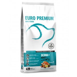 Euro Premium Grainfree Adult Derma+ au saumon & pommes de terre pour chien 10 kg